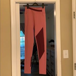 Gymshark Asymmetric legging dusky pink dark ruby